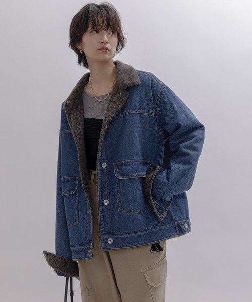 Eimee Law（エイミーロウ） カバーオール デニム＆ボア カバーオール