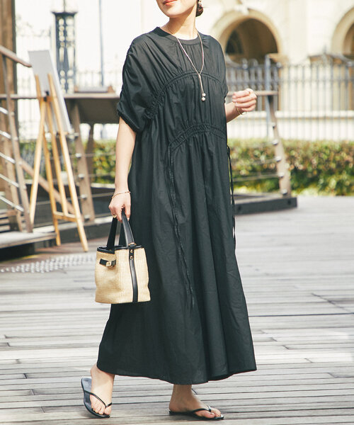 un dix cors（アンディコール） 半袖ワンピース FREE ブラック