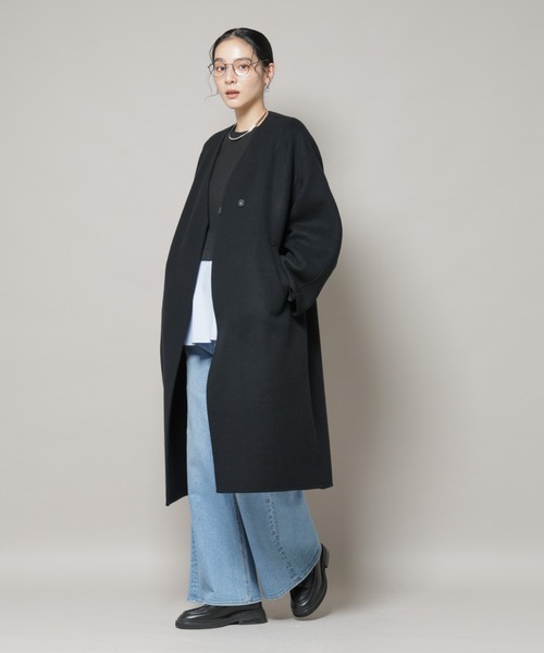 NANO universe（ナノ・ユニバース） ノーカラーコート コート