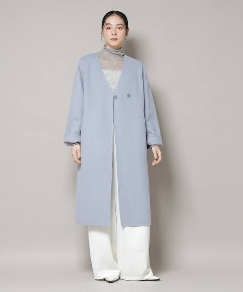 NANO universe（ナノ・ユニバース） ノーカラーコート コート