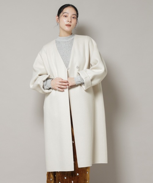 NANO universe（ナノ・ユニバース） ノーカラーコート コート