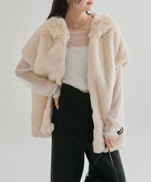 mystic フーディーファーベスト mystic（ミスティック） ベスト ジレ フーディーファーベスト