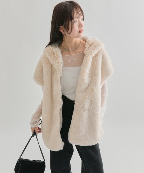 mystic（ミスティック） ベスト ジレ フーディーファーベスト