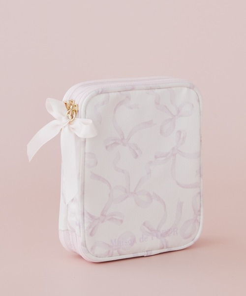 Maison de FLEUR（メゾンドフルール） ポーチ リボンプリントマルチ