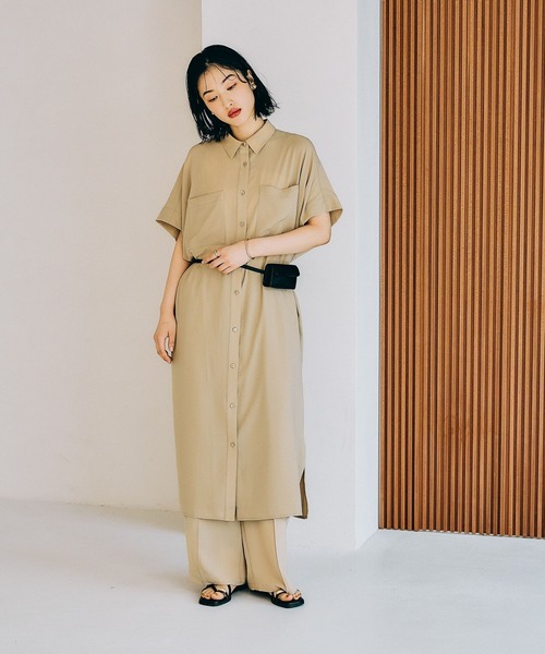 「LEPSIM」 ノースリーブワンピース FREE チャコールグレー レディース_画像7