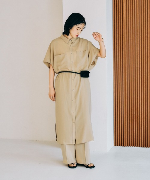 「LEPSIM」 ノースリーブワンピース FREE チャコールグレー レディース_画像8