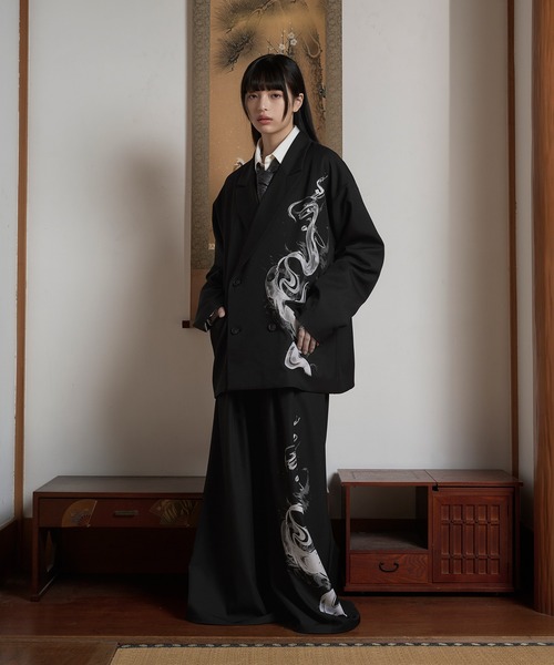 スラックス スモークプリントバギースラックス/SETUP対応 メンズ レディース