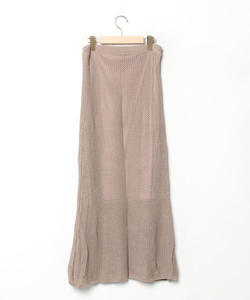 「SOFFITTO」 ニットスカート 3 ベージュ レディース_画像2