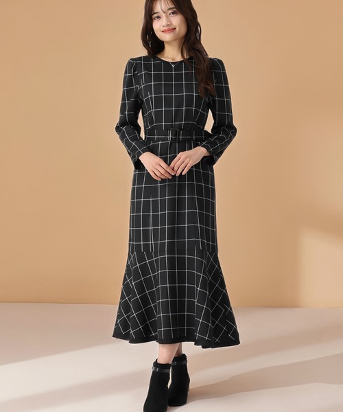 ミッシュマッシュ（MISCH MASCH）/2025秋冬新作 ウィンドペンチェックワンピース MISCH MASCH（ミッシュマッシュ） ワンピース 2025秋冬新作 ウィンド
