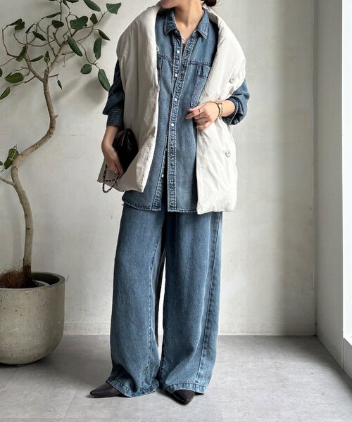 DouDou（ドゥドゥ） ベスト ジレ 「WEB限定」ストールライクファーバー