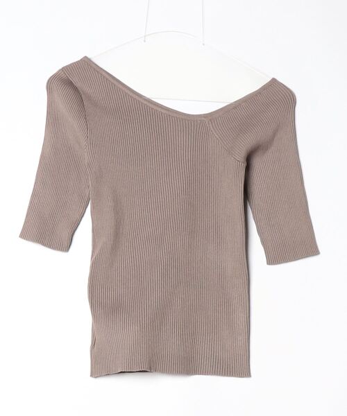「fifth」 半袖ニット M ブラウン レディース_画像2