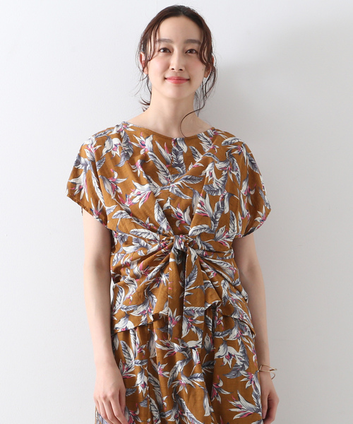「MELROSE claire」 半袖ブラウス - レッド レディース_画像2
