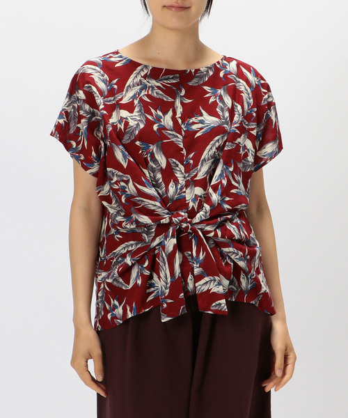 「MELROSE claire」 半袖ブラウス - レッド レディース_画像6