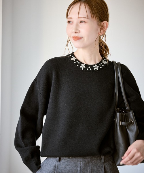 ROPE' PICNIC（ロペ ピクニック） ニット セーター ビジューニットプル