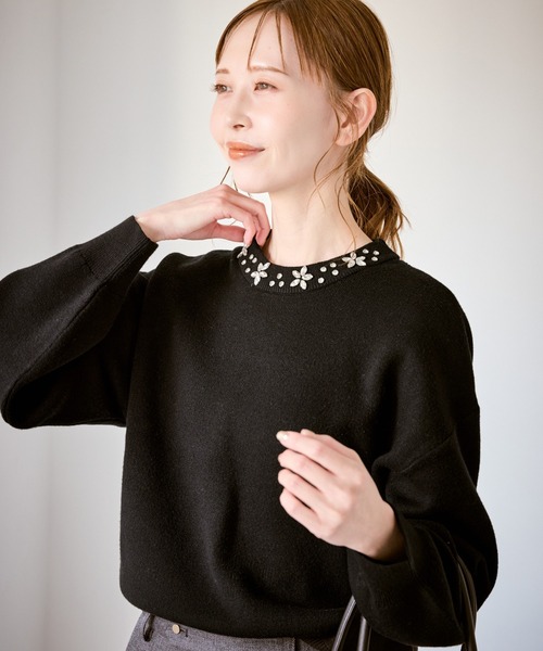 ROPE' PICNIC（ロペ ピクニック） ニット セーター ビジューニットプル