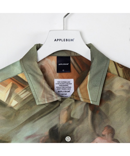「APPLEBUM」 半袖シャツ MEDIUM グリーン メンズ_画像6