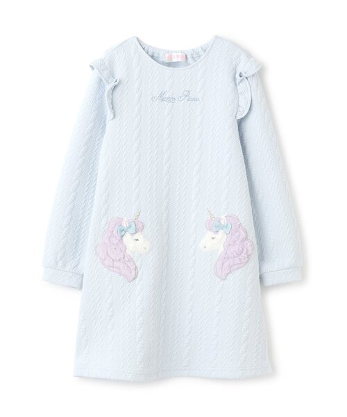 mezzo piano ワンピース 動物アップリケ カットワンピース キッズ 子供