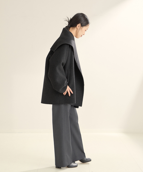 プラージュ Plage Vカラー ジャケット 36 厚手 暖かい DMW セール】Shantung V Neck ジャケット（ノーカラージャケット）｜Plage