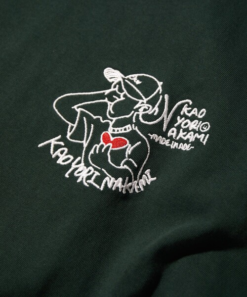 「FREAK'S STORE」 半袖Tシャツ「kaoyorinakamiコラボ」 LARGE サックスブルー メンズ_画像7