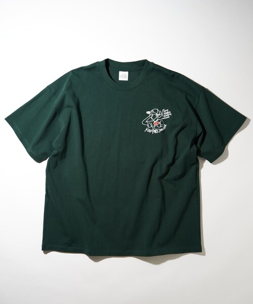 「FREAK'S STORE」 半袖Tシャツ「kaoyorinakamiコラボ」 LARGE サックスブルー メンズ_画像8
