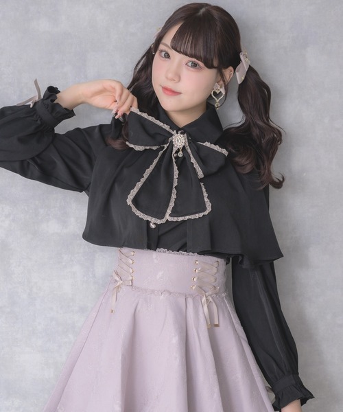 ROJITA（ロジータ） ブラウス シャツ ヨークフレア長袖ブラウス