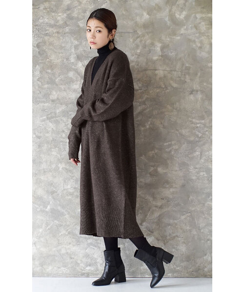 「zootie」 ニットワンピース - モカ レディース_画像5