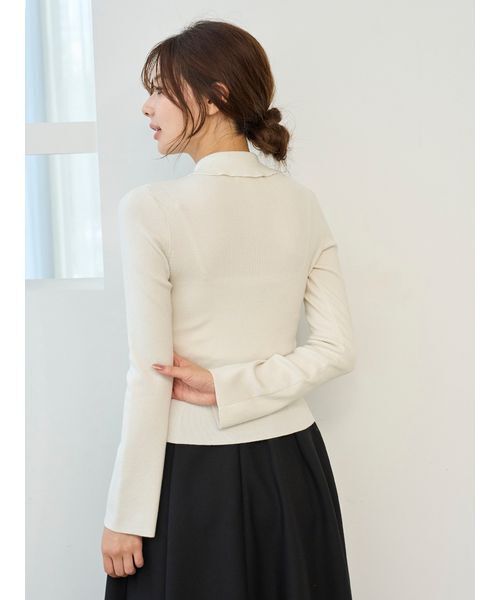 SNIDEL（スナイデル） ニット セーター Sustainableレイヤードラッフル