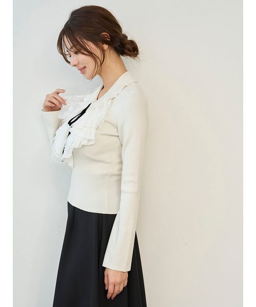 SNIDEL（スナイデル） ニット セーター Sustainableレイヤードラッフル