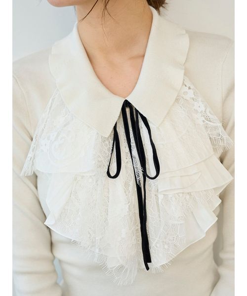 SNIDEL（スナイデル） ニット セーター Sustainableレイヤードラッフル