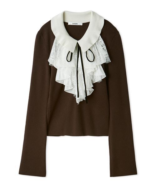 SNIDEL（スナイデル） ニット セーター Sustainableレイヤードラッフル