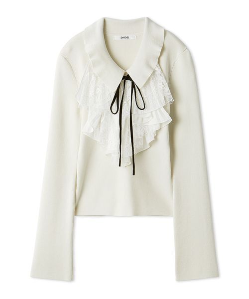 SNIDEL（スナイデル） ニット セーター Sustainableレイヤードラッフル