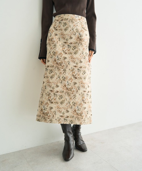 イェッカ ヴェッカ（YECCA VECCA）/ジャガードナロースカート YECCA VECCA（イェッカヴェッカ） スカート ジャガードナロースカート