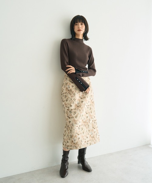 イェッカ ヴェッカ（YECCA VECCA）/ジャガードナロースカート YECCA VECCA（イェッカヴェッカ） スカート ジャガードナロースカート