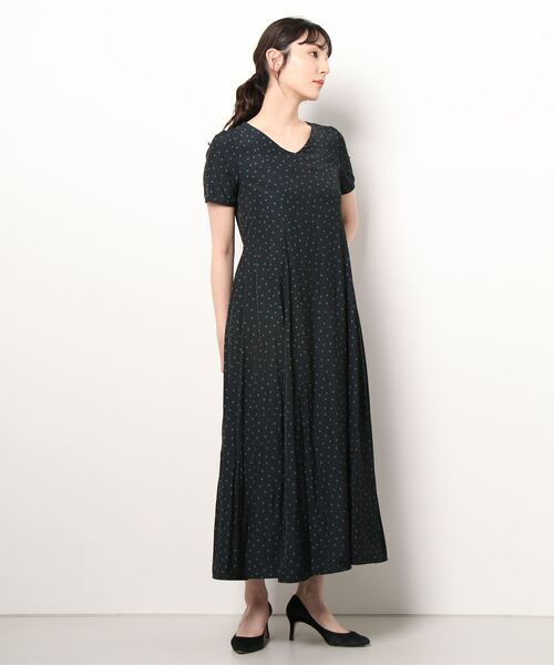 「JENNE」 半袖ワンピース SMALL ブラック レディースの画像