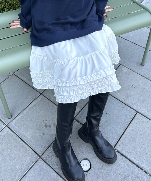 スカート ボリュームフリルティアードスカート | LACーVERT | 05