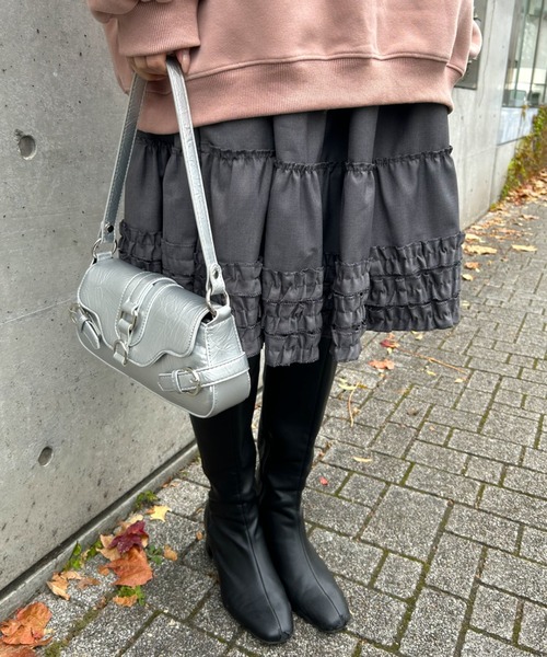 スカート ボリュームフリルティアードスカート | LACーVERT | 19