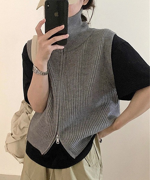 【秋冬に便利】estroso ニットベスト レディース 秋冬に便利】estroso ニットベスト レディース - メルカリ