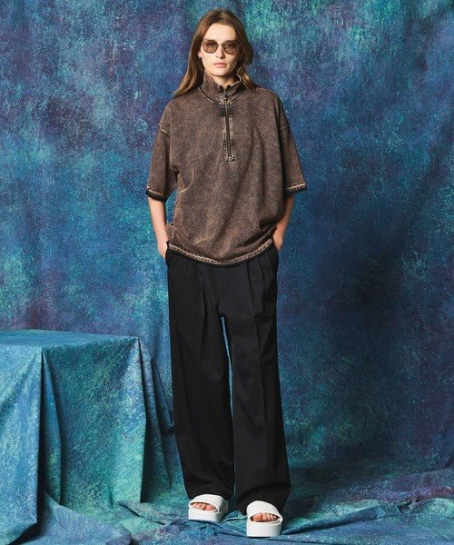 「MAISON SPECIAL」 半袖Tシャツ 1 ブラウン メンズの画像
