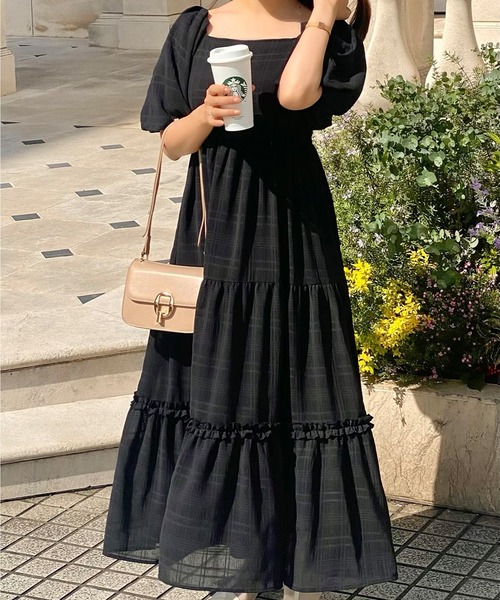 「junoah」 半袖ワンピース X-LARGE アイボリー レディース_画像3