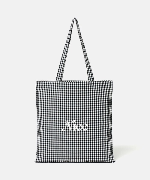 NICE WEATHER トートバッグ 「NICE WEATHER」ギンガムチェック