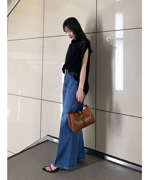 「Mila Owen」 デニムパンツ 0 ベージュ レディース_画像2