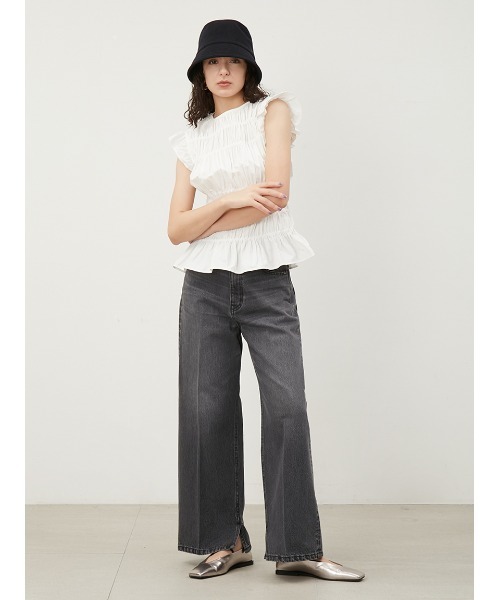 「Mila Owen」 デニムパンツ 0 ベージュ レディース_画像5