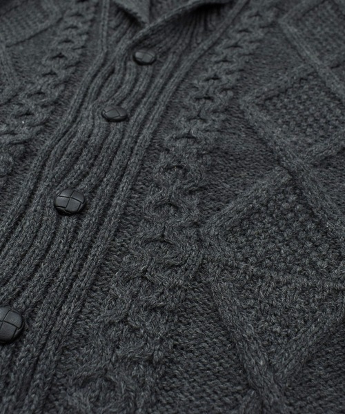 未使用に近い WOOLRICH カーディガン グレー イタリア製 ボーダー