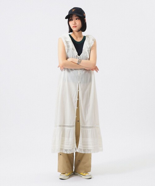 BEAMS BOY ヴィンテージレースノースリーブワンピース　ビームスボーイ BEAMS BOY（ビームス ボーイ） ワンピース 「8/6再値下げ