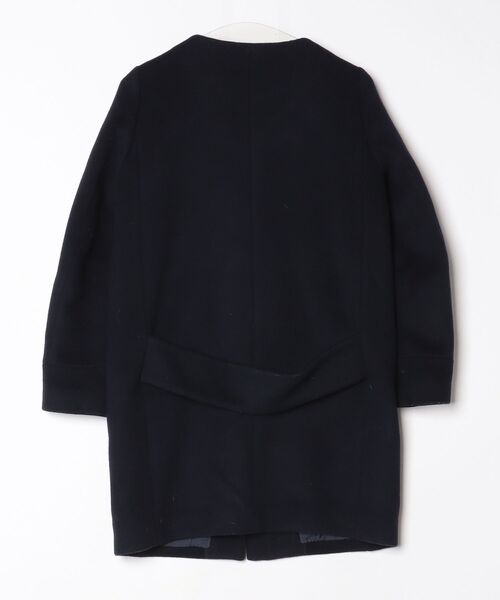 IENA（イエナ） ノーカラーコート 38 ネイビー レディース : ZOZOTOWN