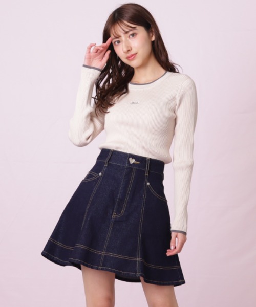 ジルスチュアートハートボタンフレアミニスカート新品未使用品タグあり JILL by JILL STUART（ジルバイジルスチュアート） スカート ハート