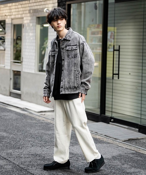 「Rocky Monroe」 デニムジャケット L ライトブラック メンズ_画像6