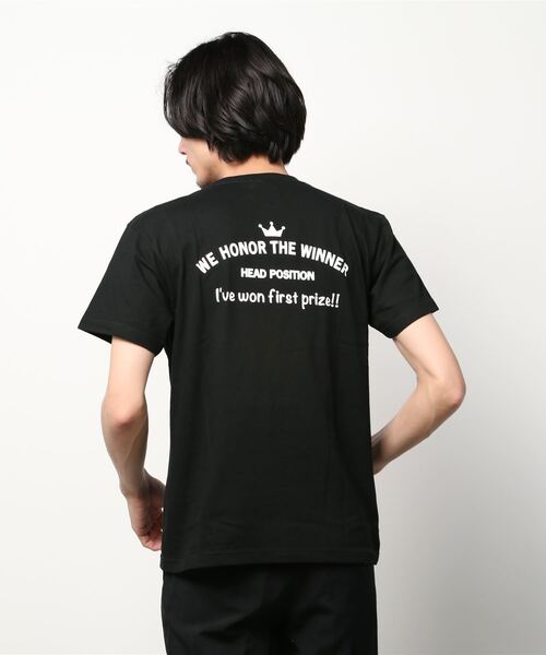 「DOUBLE STEAL」 半袖Tシャツ - ブラック メンズ_画像4