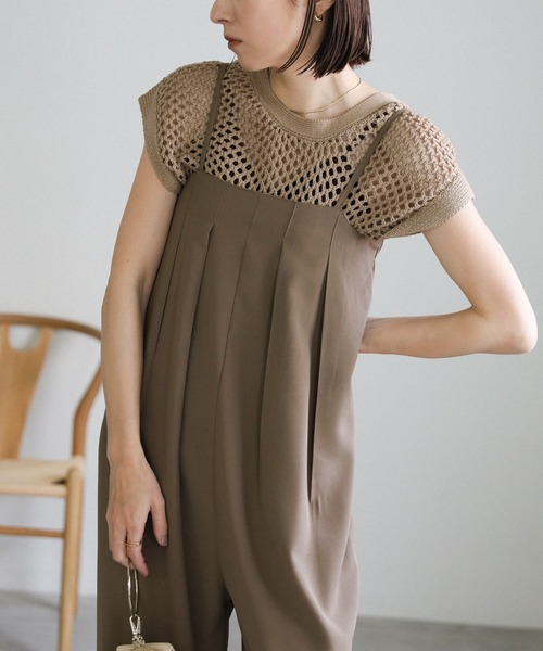 「select MOCA」 オーバーオール FREE ブラック レディース_画像7