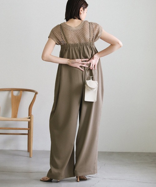 「select MOCA」 オーバーオール FREE ブラック レディース_画像8